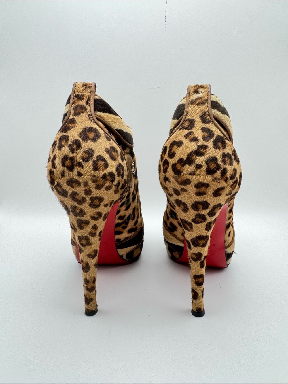 Christian Louboutin Pony Hair Leopard Venus Orlato 140 Booties EU 37 READ - Picture 4 of 11